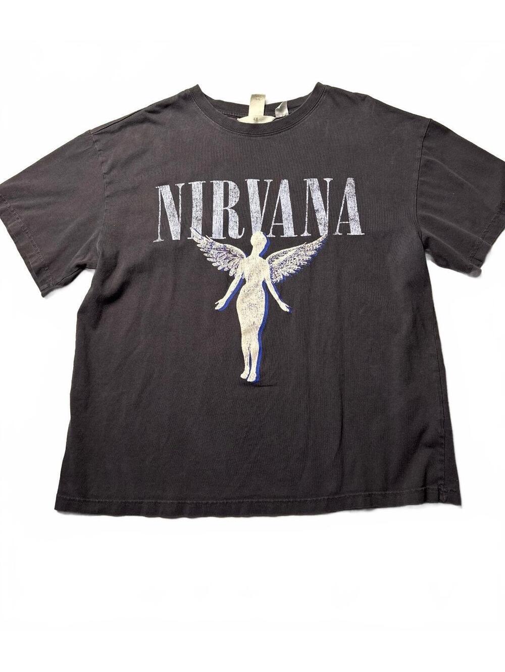 H&M Black Nirvana Graphic T-Shirt Size S